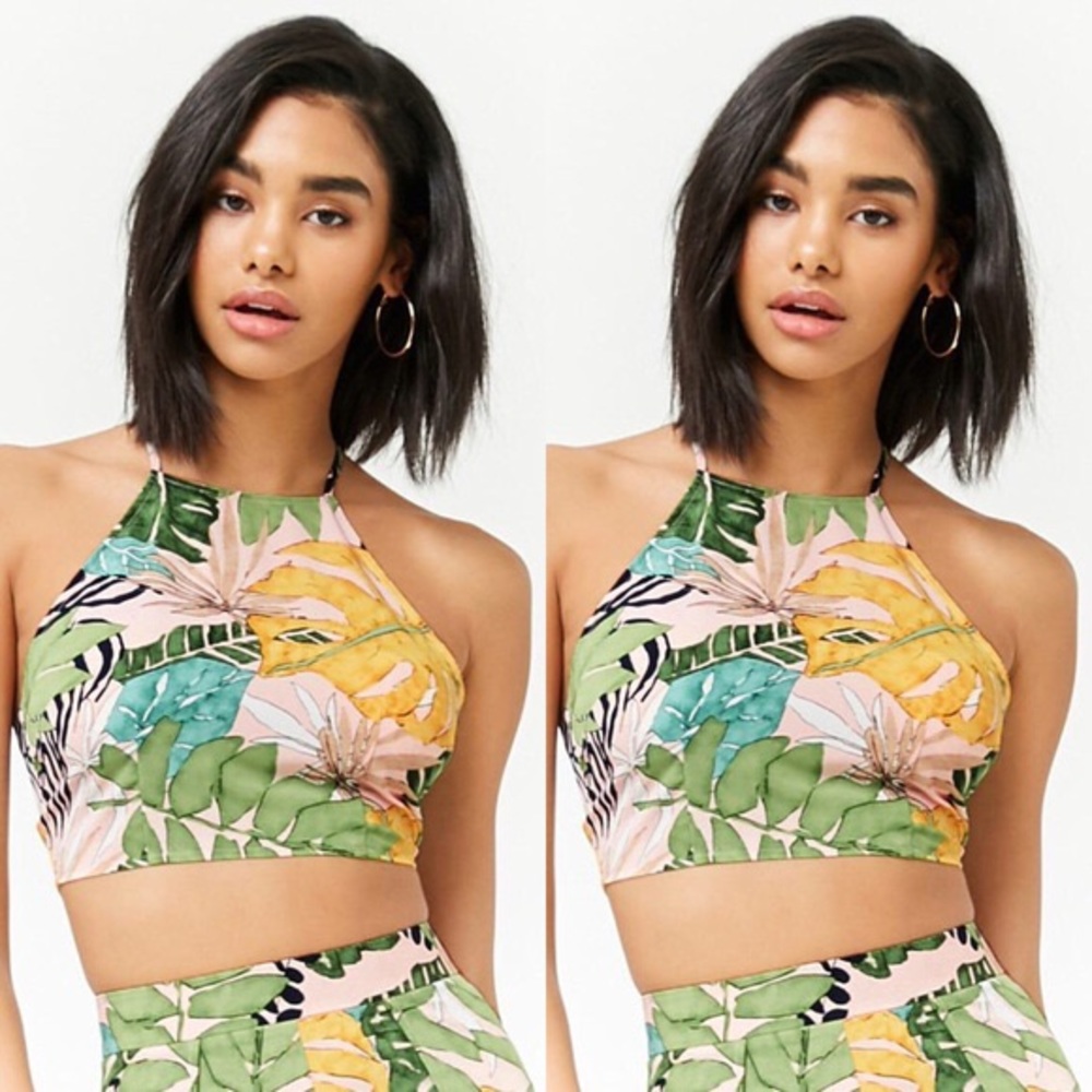 NWT Palm tree Hawaii Tropical print tank top  Size Small